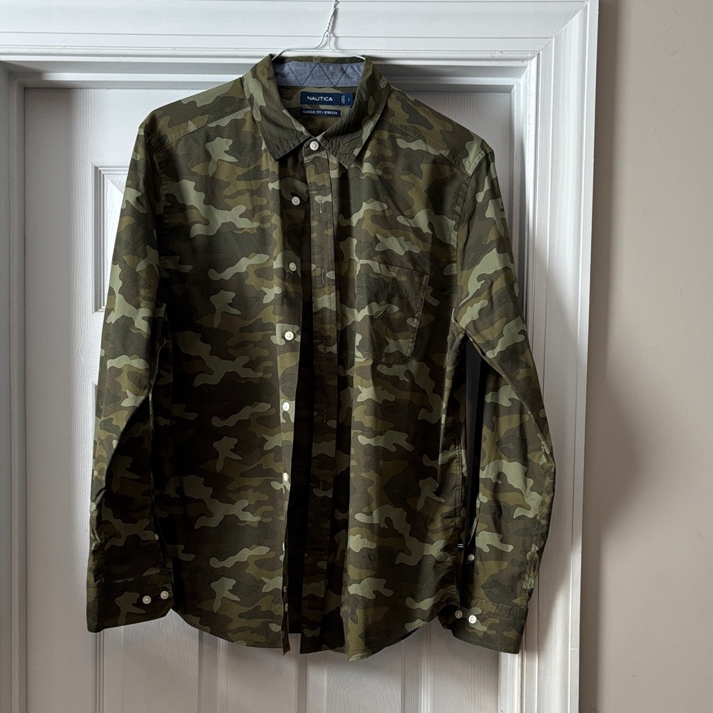 Nautica Classic Fit Camouflage Shirt